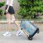 Mute wheel foldable small trolley aluminum trolley old travel shopping to move goods to buy food