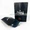 Matte black laminating plastic stand up pouch packaging for ground coffee 500g