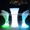 led cube lighting chair /Different colors changing LED PE RGB color changed LED catering cafe bar high chair& table