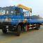 Low Price Dongfeng 6 tons truck with crane in Peru