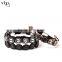 Rose Gold Plating Satinless Steel Beads Bracelet Colorful Chinese Knot Bangle Mens Bracelet