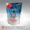 Customized design Liquid stand up pouch with spout , Laundry detergent bottle shape spout bag