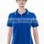 blue color contrast collar sport polo shirt