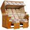 wicker roofed beach chair