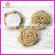 Mini Burlap flower, burlap rose flower, burlap hessian flower