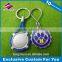 Promotional custom metal souvenir sports keychain badminton keychain