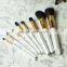 Beauty pure white handle 8pcs makeup tools,shenzhen wholesale cosmetic brush sets