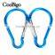 Colorful Aluminum Spring Carabiner Snap Hook Hanger Keychain Hiking Camping #FLQ186-10C(Mix-s)