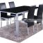 glass dining table and marble dining table set HD115