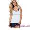 2016 White Scalloped custom blank Lace Tank halter crop top women