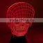 skull heads shape acrylic 3d optical illusion led night light lamp christmas table decoration light