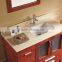 Natural Marble Top and Solid Wood Bathroom Cabinet for Morden House