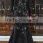 Real Works Lace Appliqued Black Long Sleeve Sexy Evening Dress 2016