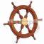 SHIP WHEEL 18" ~ NAUTICAL WOODEN SHIP WHEEL IN WOODEN POLISHED STYLE