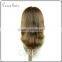 Accept Custom Hairdressing Practice Human Hair Mannequin Head Training Head With Clamp