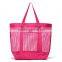 Factory Wholesale High Quality Striped Mesh Beach Tote Handbag