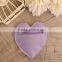 Fancy lavender heart shape felt girl's coin purse with nice bow tie