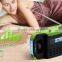 2016 Trending Products Dynamo Digital Display LED Torch AM/FM Solar Rechargable Radio Flashlight