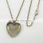 28*28mm New Arrival Vintage Retro Antique Bronze Heart Shaped Lovely Bezel Cabochon Pendant Necklace designs for Girls