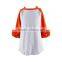 Knitted baby cloth fall shirt blank clothing coral ruffle shirt cotton kids top wholesale icing ruffle shirt girls icing shirts