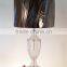 eco-friendly crackle traditional glass table lamp with empire shade for kids reading using