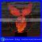 Creative Vision 3D Skull with Wings Shaped LED 7 Colors Flashing Touch Control Acrylic Night Light