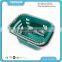 High Quality Double Handle Plastic Shopping Basket With Wheels