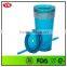 Plastic Material and Mugs Drinkware plastic double wall cup with screw lid and straw