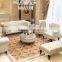 Tufted leather ottoman