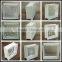 clear colored crystal parallel cloudy mosic glass block