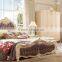 Luxury European Baroque Bed Hand Carved Wooden Bedroom Set Romantic Home Furniture
