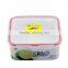 Square 1200ml plastic storage bowl Air-tight food container