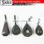 China wholesales various weights Coated Anti Roll Distance Carp Lead carp fishing weights