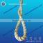 3 strand PP combination rope with steel core