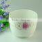 Chaozhou Supplier stocked Wholesale 6.69 inch White Ceram bowls with flower decal household bowls