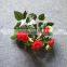 Silk mini red rose flowrs bunch