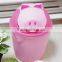 Houseware cartoon plastic garbage bin/rubbish bin/Waste Bin with lid for children