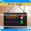 flashing / illumination LED flashing Open resin sign for store / shop / bar
