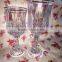 2015 New design clear embossed Glass cup &Wine glass & Goblet