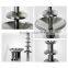 CHOCOLAZI ANT-8086 5 tiers Auger #304 CE&RoHS stainless steel five tier chocolate fountain