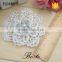 Unique wholesale rhinestone pearl applique embroidery flower for garment