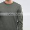 Guangzhou Factory Custom Crew Neck Without Hood Side Zip Longline Grey Green Men's Cotton Spandex Casual Plain Sweatshirt