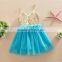 New fashion girls' Sleeveless Summer Princess sequin dresses lace dress