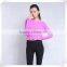 Crochet Sleeve length Top 2017 fashion ladies cable sweater and knitwear guangzhou