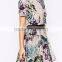 Top Quality Skater Design All Over Print Floral Dress 2015