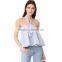 2017 OEM Charming Finish Relaxed Halter Top Neckerchief Tie Blouse