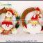 Wholesale christmas wreath decorations Santa And Snowman Fabric Christmas Wreath Christmas tree decoration