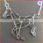 Fashion galloping silver geometric horse necklace Jewelry