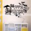 Halloween Theme Crow and Bat Window/Wall Sticker Halloween Decoration Home Decoration