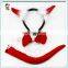 Kids Halloween Witch Red Devil Horn Party Headbands With Bow Tail HPC-0796